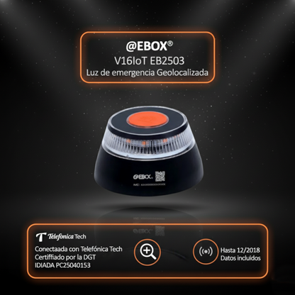 Baliza V16 eBOX Conectada DGT 3.0 Ley 2026 PRO